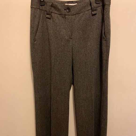 Charcoal Herringbone wide-straight leg pants (Size 8) - Picture 1 of 5